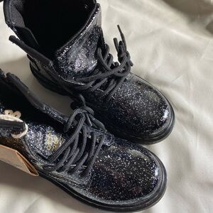 Black silver glitter doc marten NWT size 13